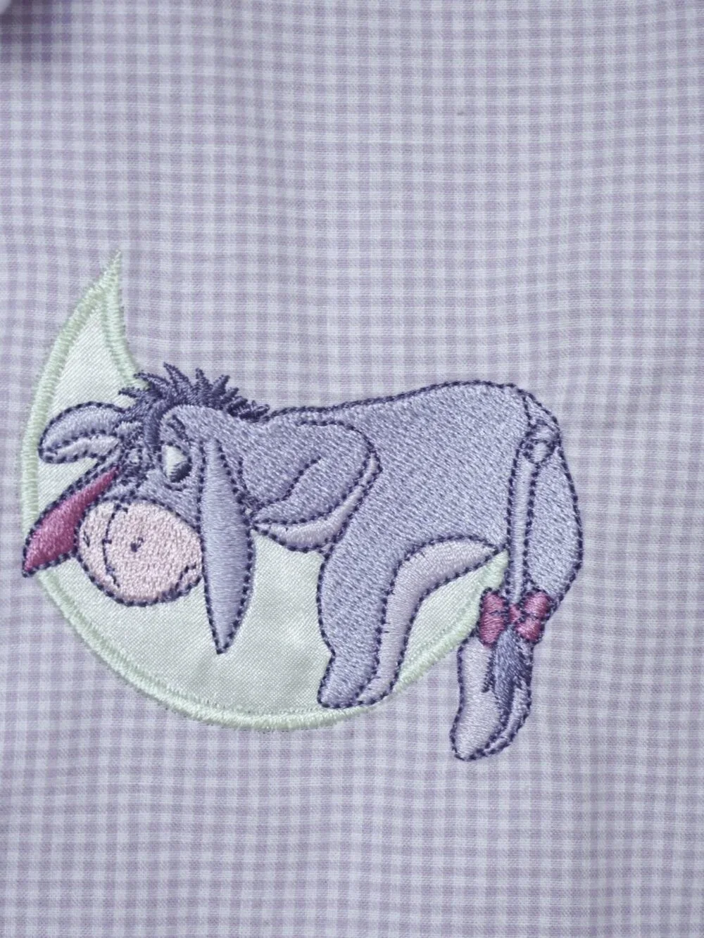 Vintage Y2k DISNEY Pajamas Eeyore Celestial Embroidered Pastel Cotton PJ Set - Picture 10 of 13